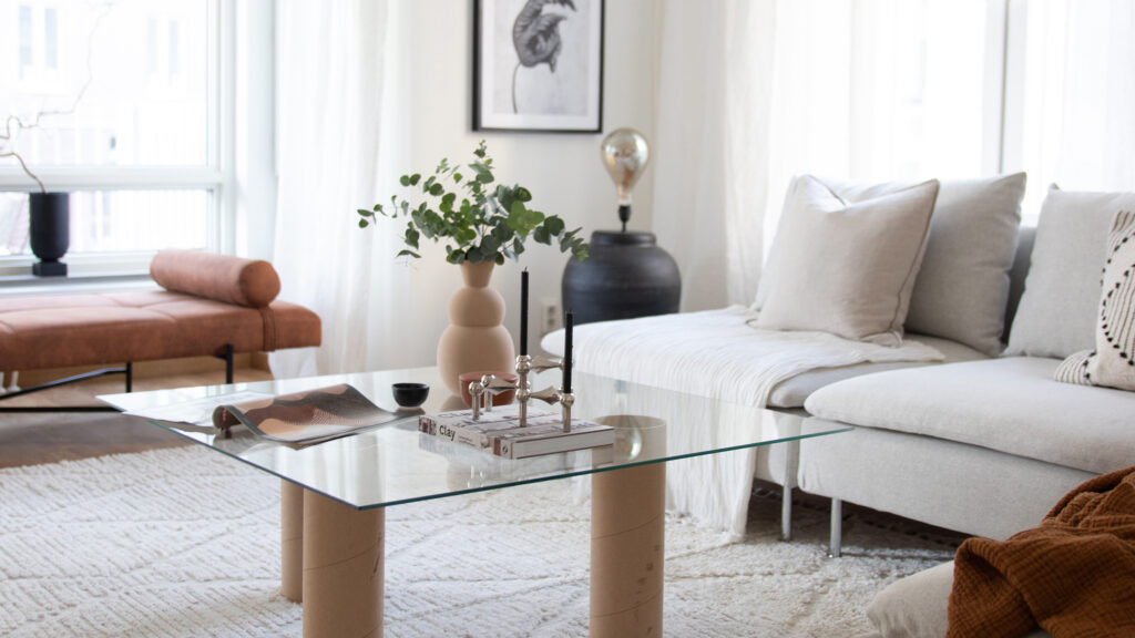 vardagsrum med modern inredning