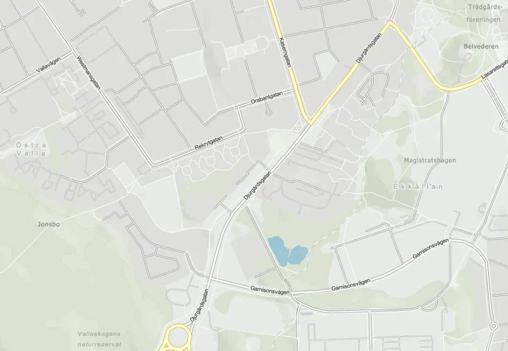 Kartvy, Djurgårdsgatan Linköping